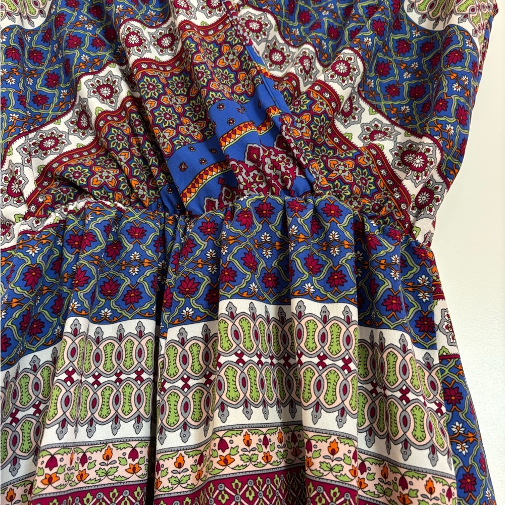 Sage Multicolor Patterned Romper. Size Small - image 4